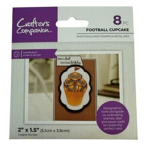 Crafters Companion Football Cupcake 8 Piece Paper Crafts Die Set